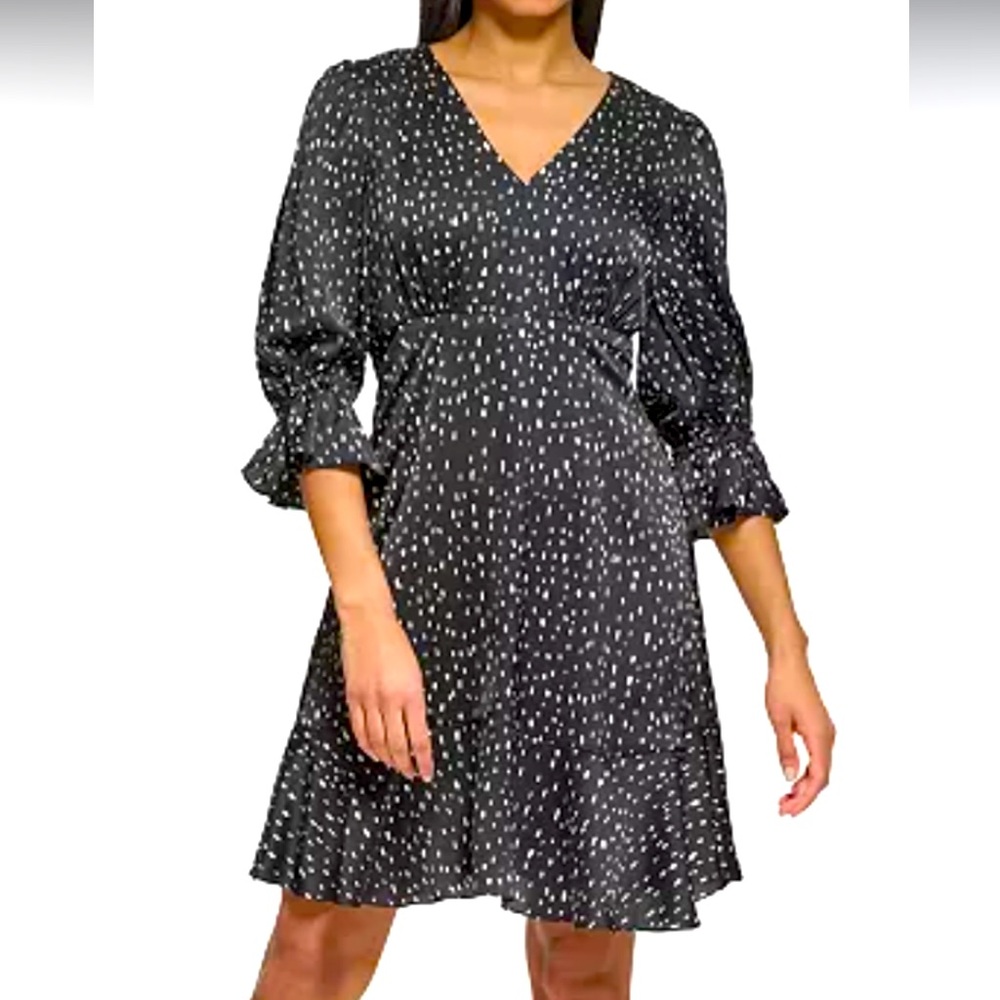 DKNY Black Polka Dot Dress